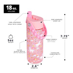 18 oz Unicorn Clear Bottle Pop It Handle - Denny's