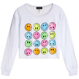 Allover Smiley Long Sleeve Top - Denny's