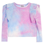 Tie Dye Ruffle Sleeve Sweater - Denny's