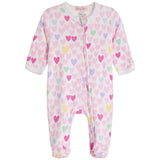 Pastel Heart Footie - Denny's