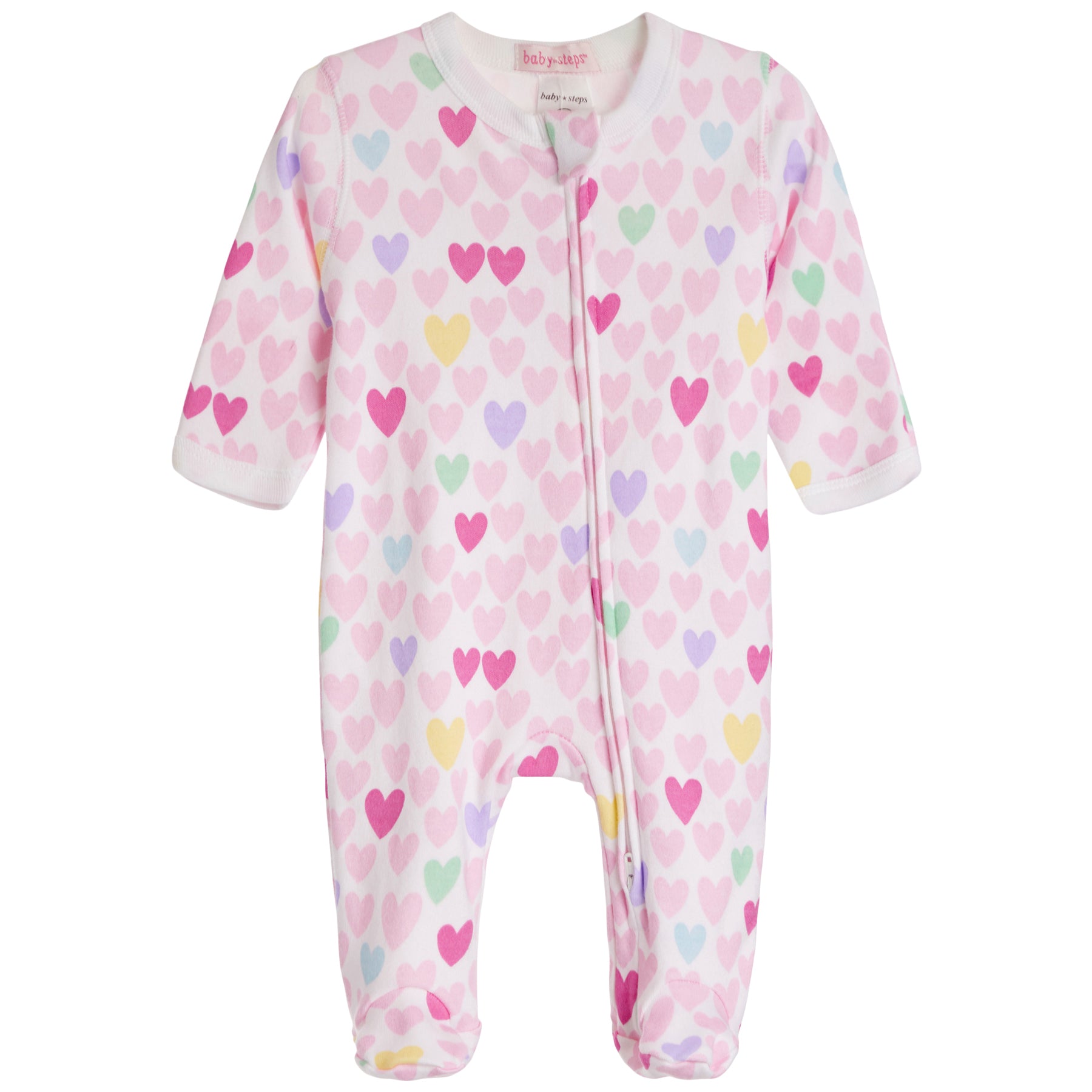 Pastel Heart Footie - Denny's