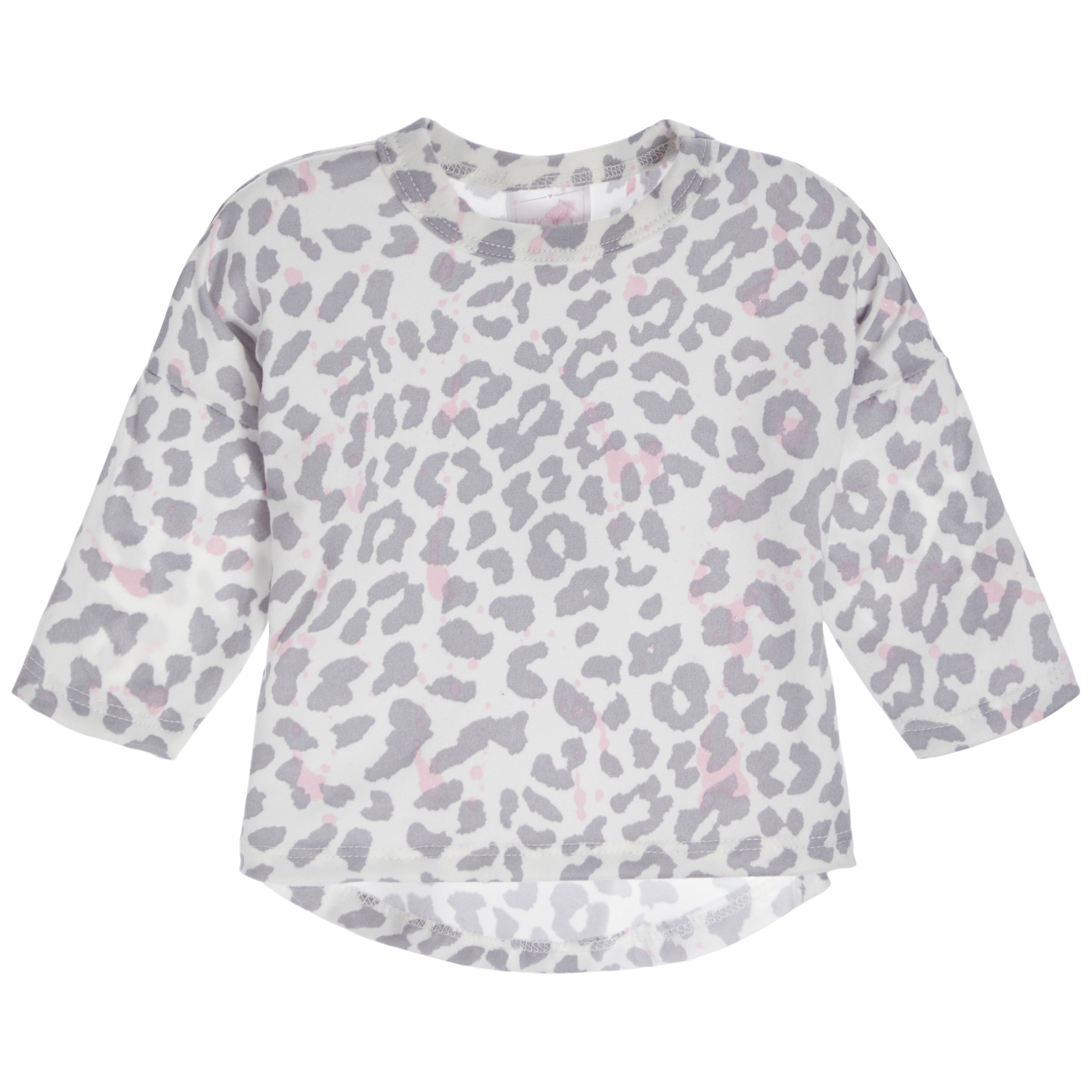 2pc Grey Leopard Pink Splatt Harem Set - Denny's