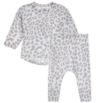 2pc Grey Leopard Pink Splatt Harem Set - Denny's