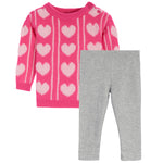 2pc Heart Sweater & Legging Set - Denny's