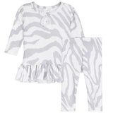 2pc Zebra Thermal Hi Low Legging Set - Denny's