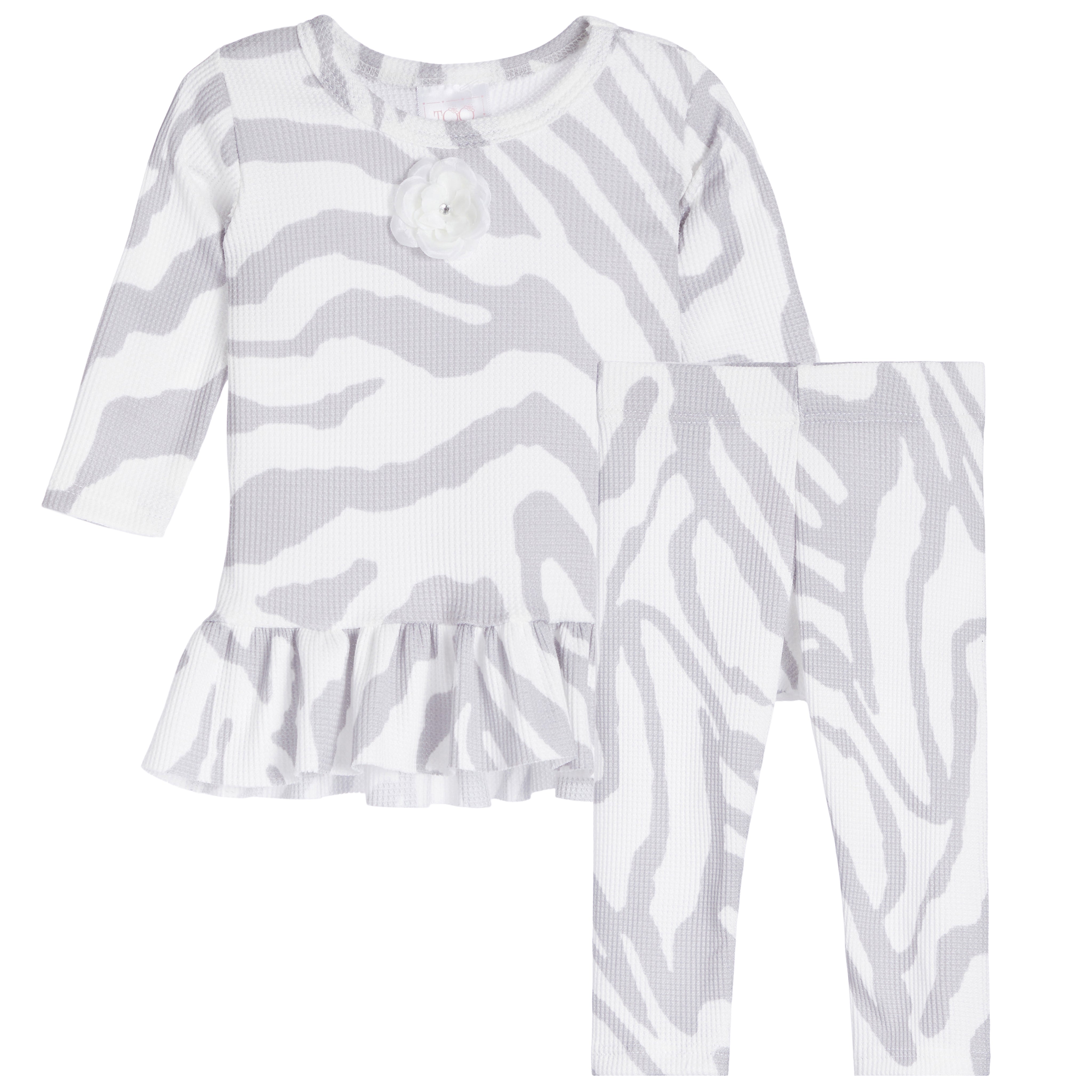 2pc Zebra Thermal Hi Low Legging Set - Denny's
