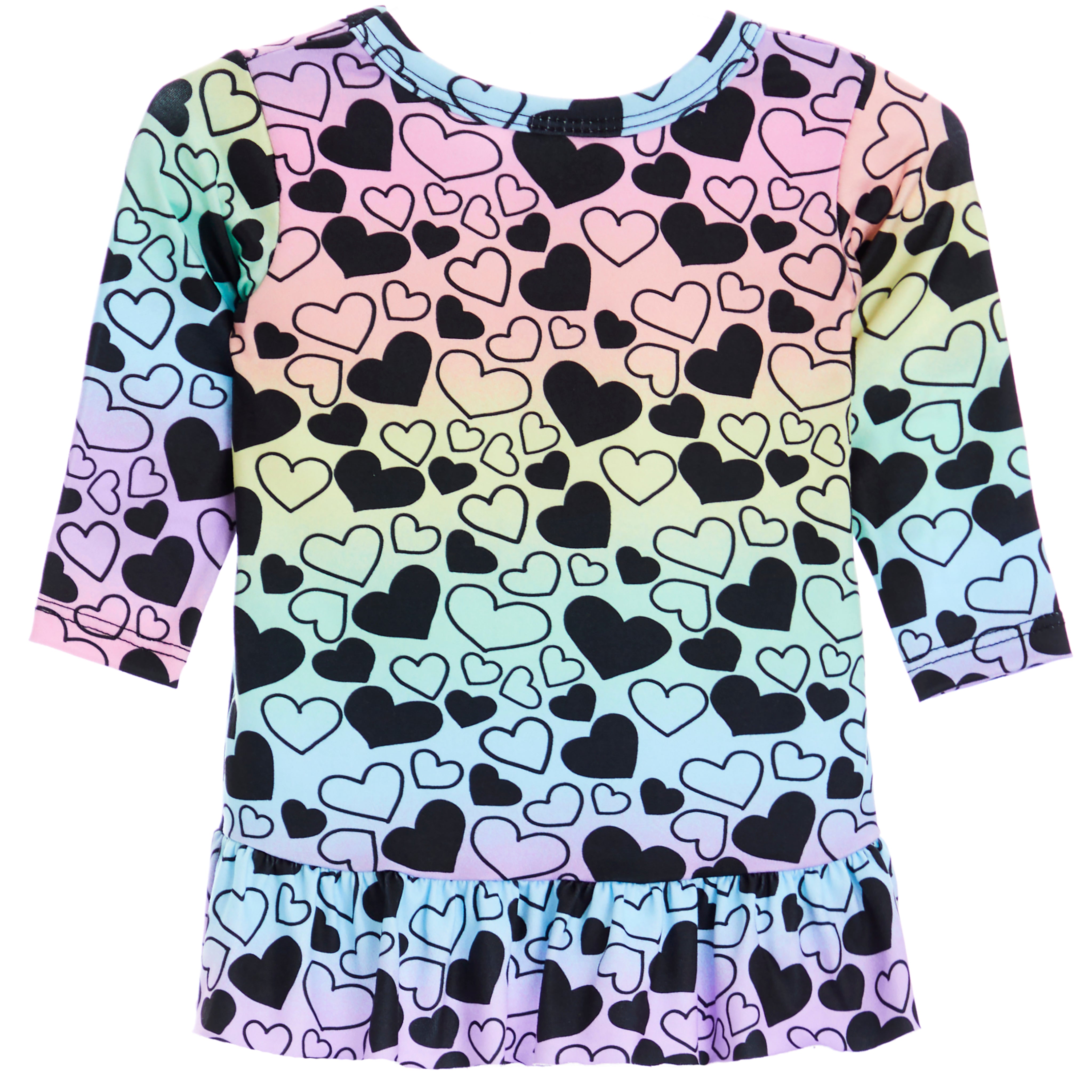 Small Multi Heart Hi Low Tee - Denny's