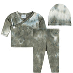 3pc Olive & Blue Tie Dye Kimono Set - Denny's