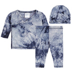 3pc Navy Tie Dye Kimono Set - Denny's