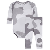 2pc Grey Camo Waffle Onesies Set - Denny's