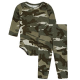 2pc Green Camo Knit Onesies Set - Denny's