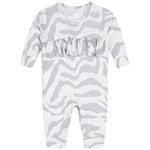 Zebra Ruffle Front Thermal Coverall - Denny's