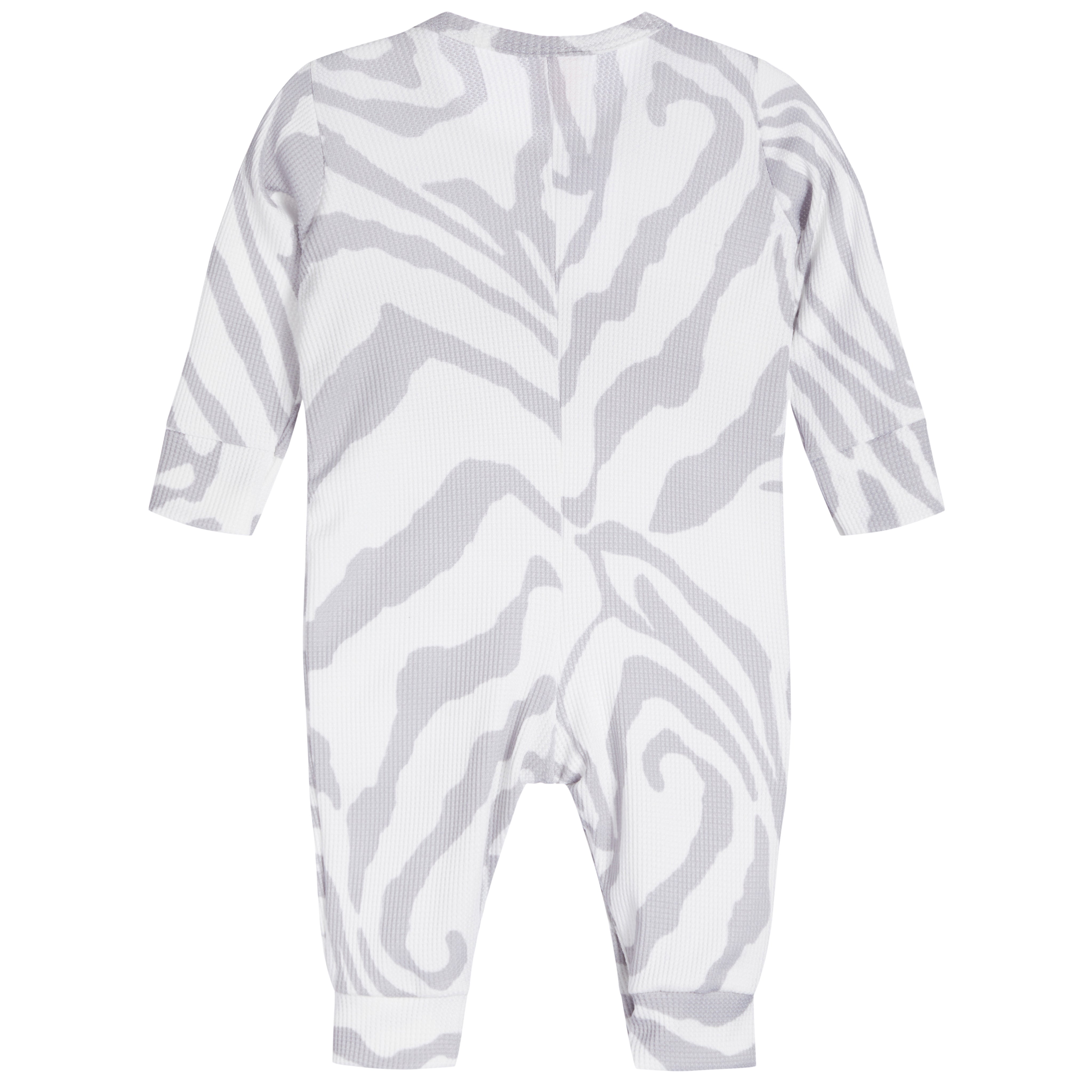 Zebra Ruffle Front Thermal Coverall - Denny's