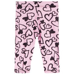 2pc Pink & Black Heart Ruffle Tunic Set - Denny's
