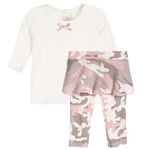 2pc Pink Camo Knit Skirted Legging Set - Denny's