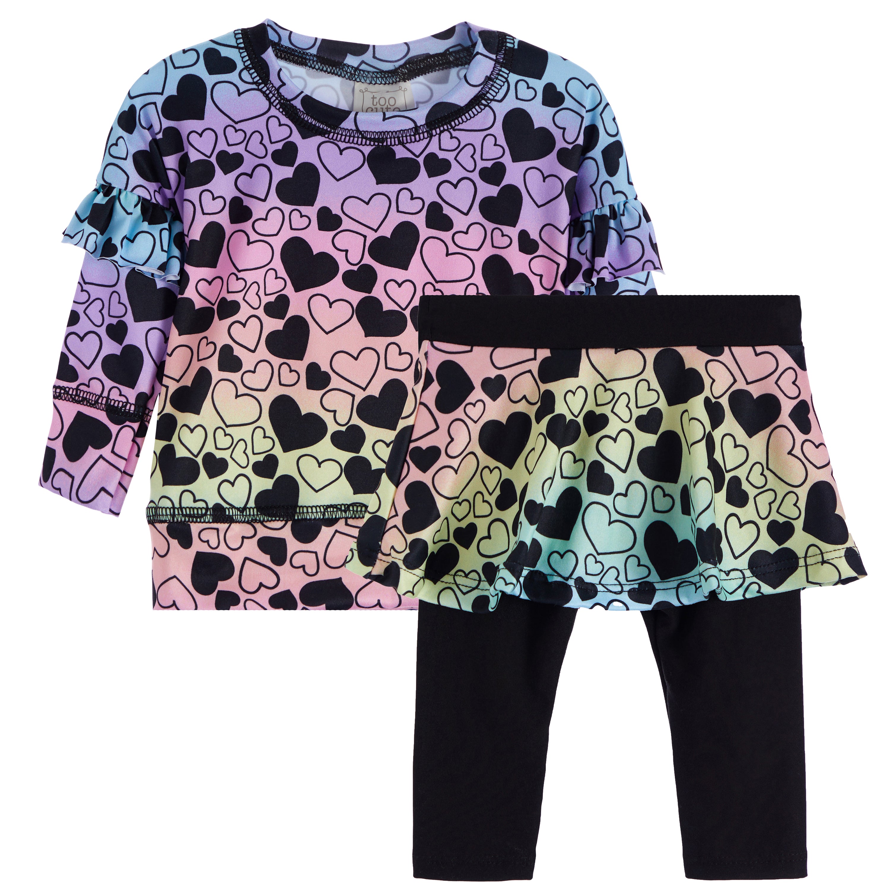 2pc Multi Small Heart Legging Set - Denny's