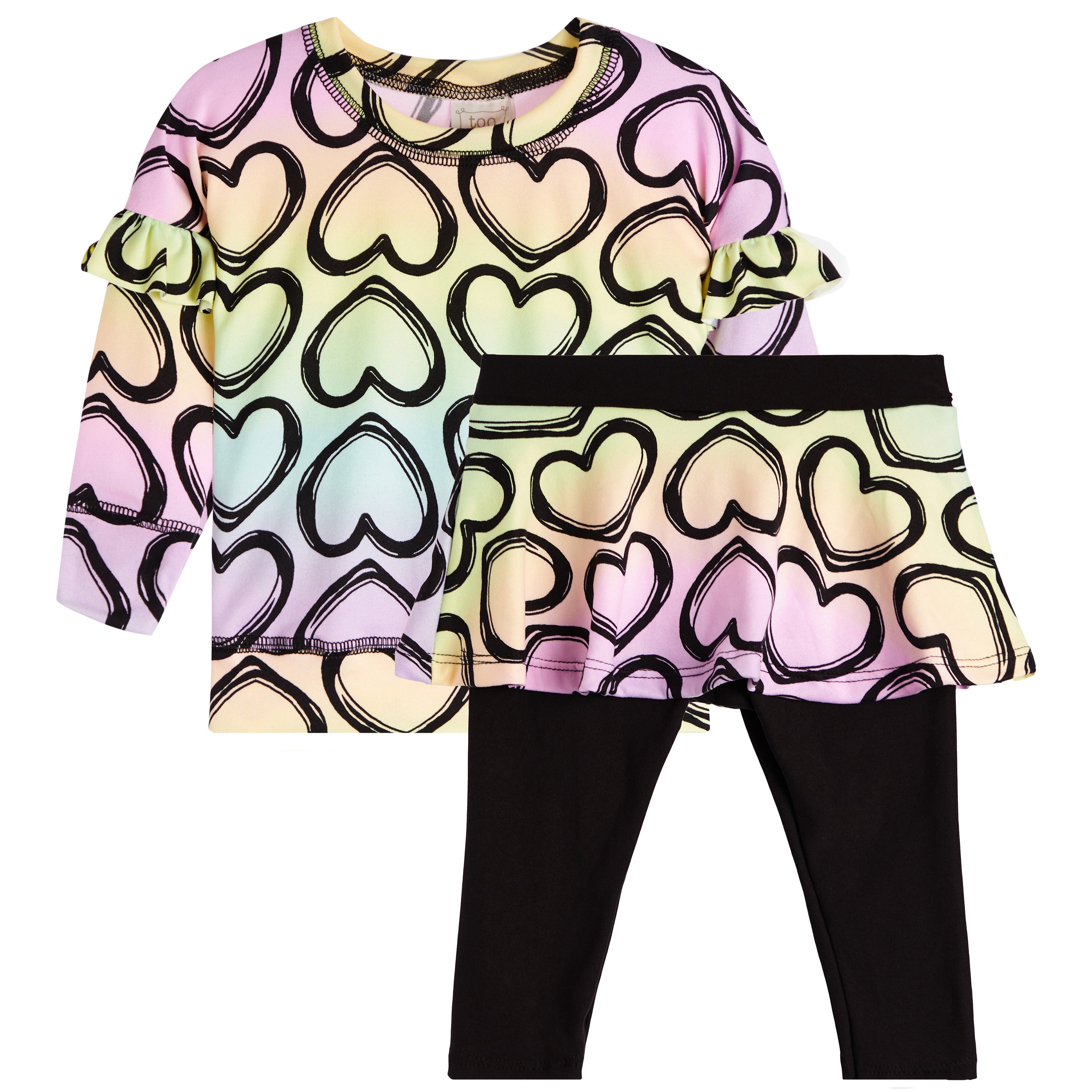 2pc Multi Large Heart Legging Set - Denny's