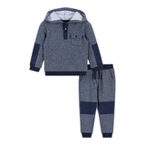 2pc Washed Navy Hooded Jog Set - Denny's