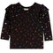 Ruffle Shoulder Foil Star Tee - Denny's