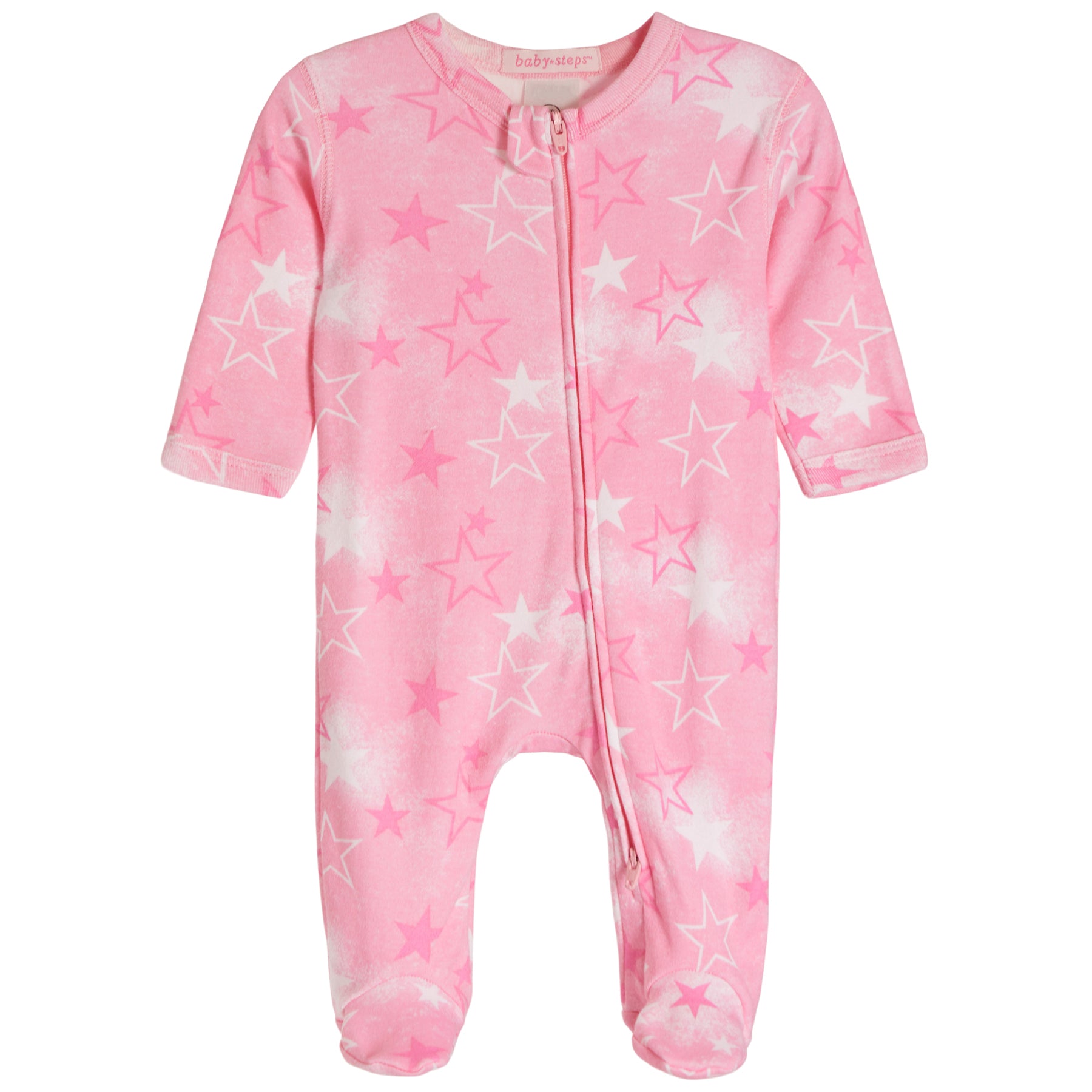 Pink Spray Star Footie - Denny's