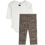 2pc Black Floral Onesie Set - Denny's