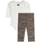 2pc Black Floral Onesie Set - Denny's