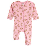 Pink Bow Bears Footie