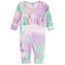Pastel Tie Dye Front Ruffle Waffle Coverall - Denny's