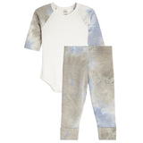 2pc Tie Dye French Terry Onesie Set - Denny's