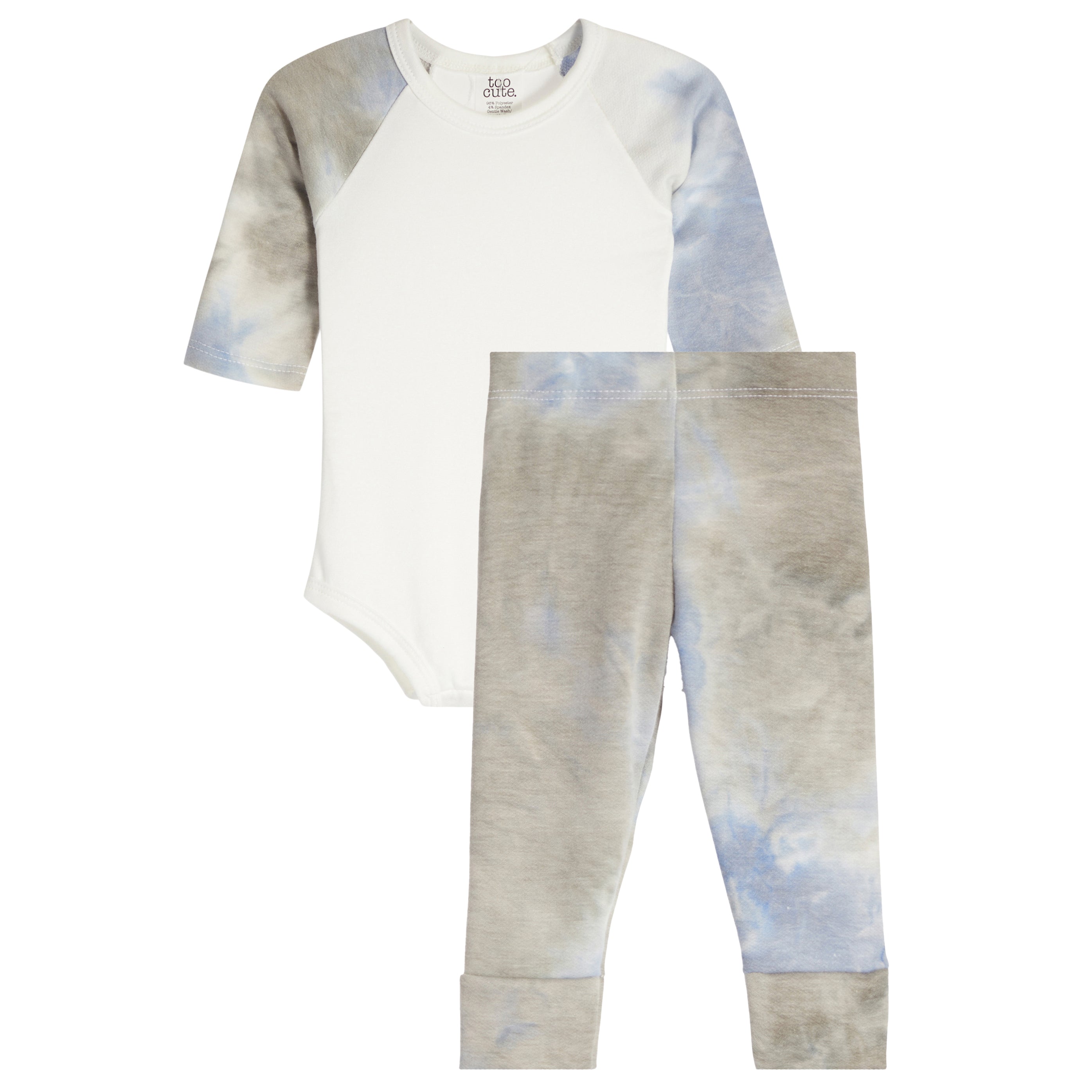 2pc Tie Dye French Terry Onesie Set - Denny's
