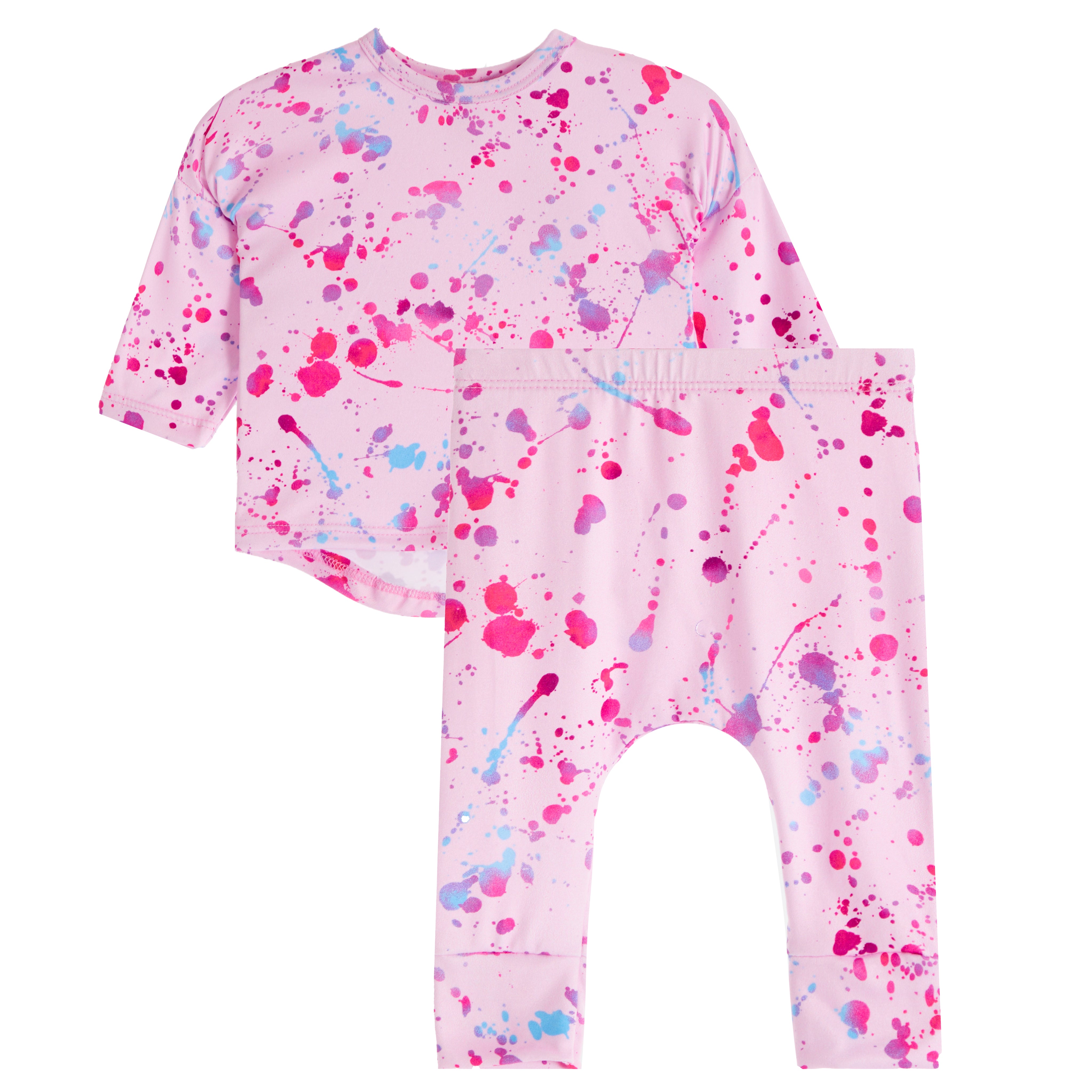 2pc Pink Splatter Harem Set - Denny's