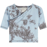 3pc Blue & Grey Tie Dye Kimono Set - Denny's