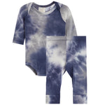 2pc Navy Tie Dye Onesie Set - Denny's