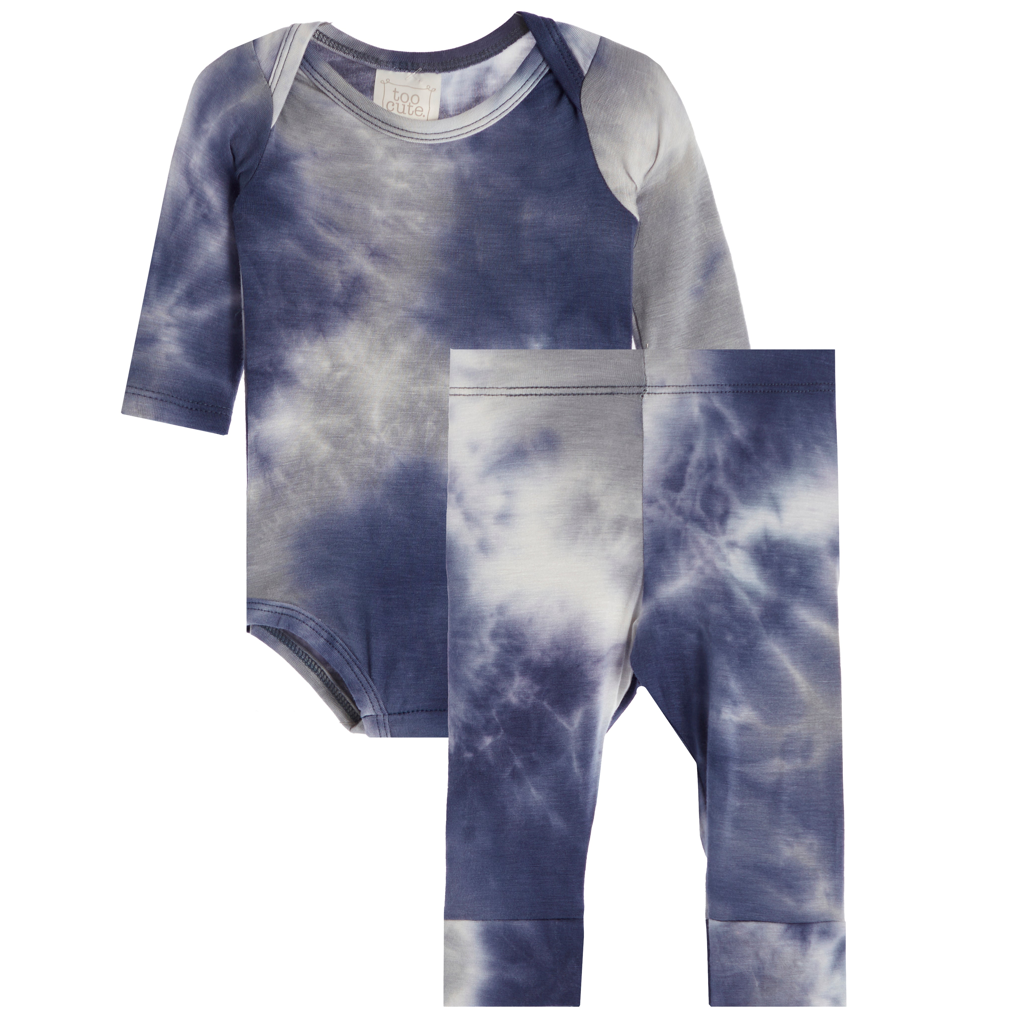 2pc Navy Tie Dye Onesie Set - Denny's