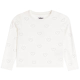Long Sleeve All Over Crystal Hearts Top