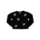 Sweatshirt With Pearl Hearts