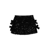 Bow Sequin Skirt