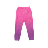 Tie Dye All Over Glitter Hearts Jogger