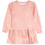 Long Sleeve Tiered Bow Dress