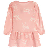 Long Sleeve Tiered Bow Dress