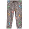 A pair of kids' gray fleece pants featuring an all-over football helmet print in multiple colors, complete with a drawstring waistband.