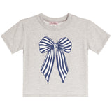 Stripe Bow Short Sleeve Tee