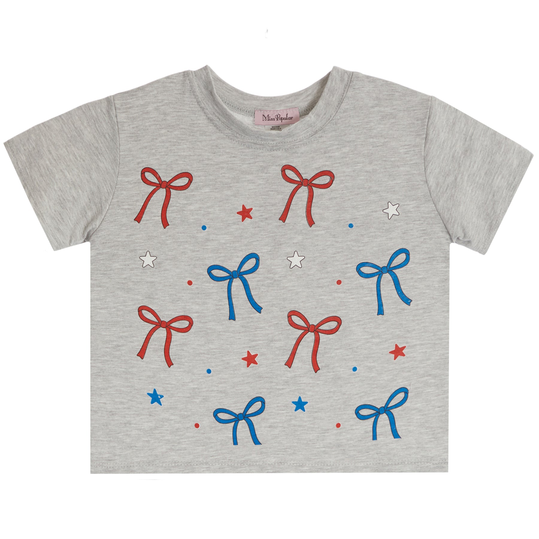 Allover Americana Bow Boxy Tee - Denny's