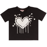 Short Sleeve Tee With Drippy Heart