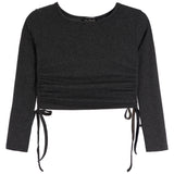 Cinched Side Long Sleeve Top - Denny's