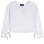 Cinched Side Long Sleeve Top - Denny's