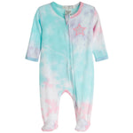 Lilac Star Tie Dye Footie - Denny's