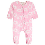 Flower Smile Print Footie - Denny's