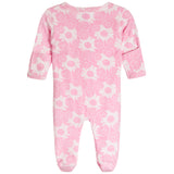 Flower Smile Print Footie - Denny's