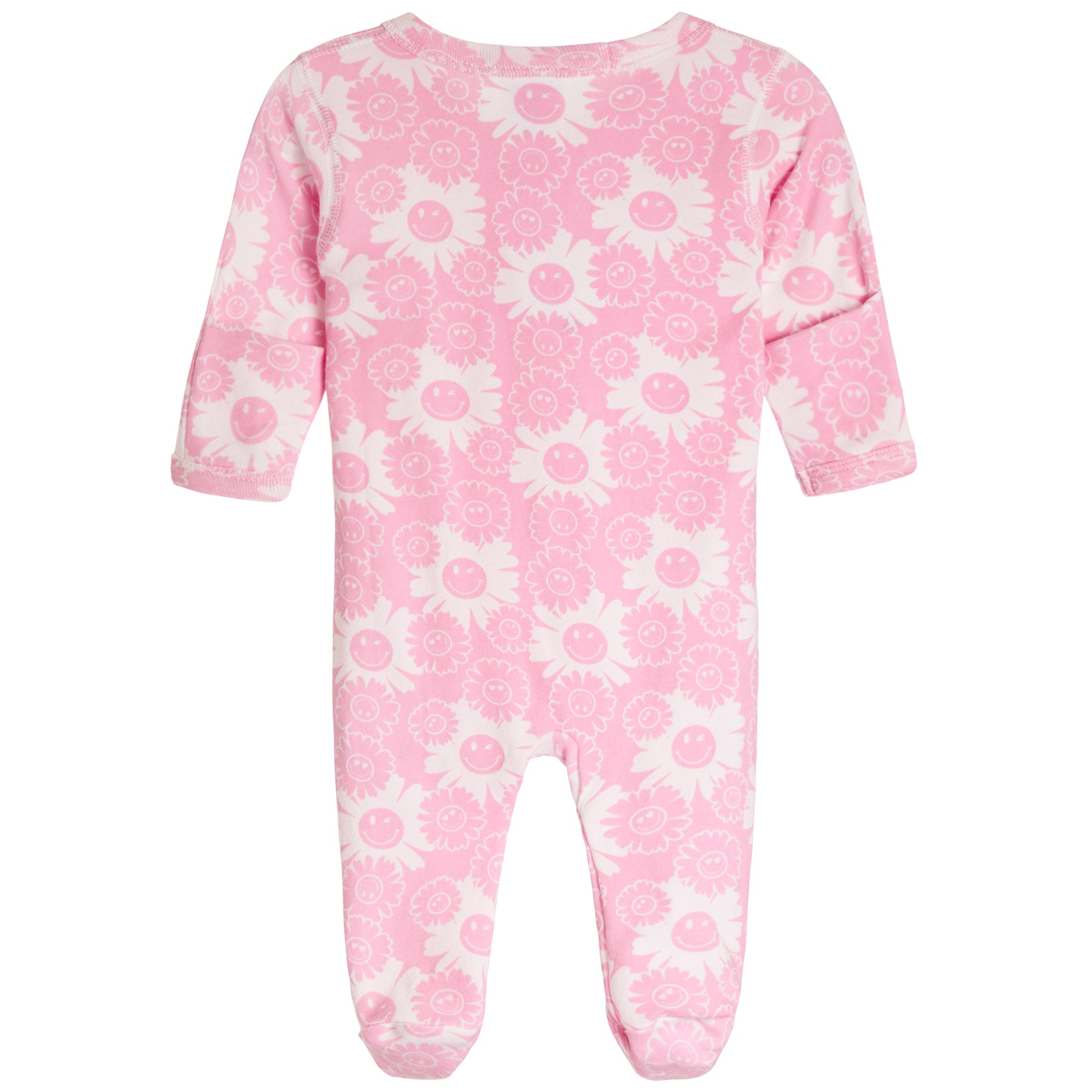 Flower Smile Print Footie - Denny's